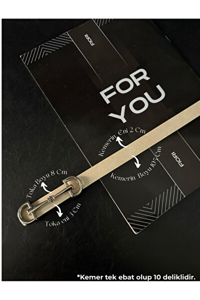 Fiori Long Silver Buckle Thin Women's Belt, Coat Belt, Shirt Belt, Dress Belt