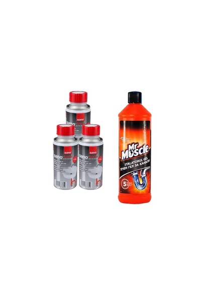 Sano 3 x Drain granules + pipe unblocking gel 1L