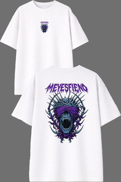VSRN Μπλουζάκι Meyesfien Design με στάμπα μπροστά και πίσω, λευκό, oversized