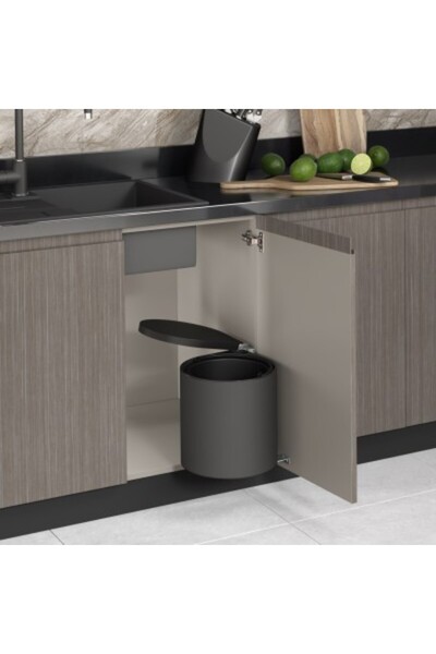 STARAX WASTE BINS WITH AUTOMATIC LID - ANTHRACITE