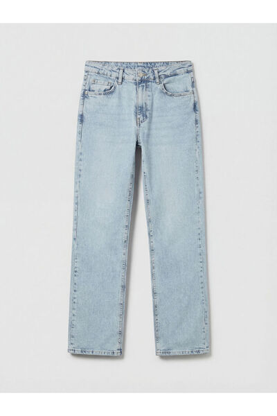 LC Waikiki LCW JeansIndigo Γυναικείο Τζιν Παντελόνι Κανονικής Μέσης Ίσιας Γρα...