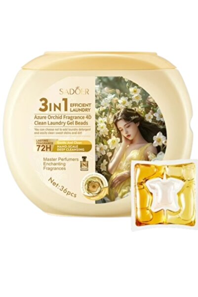 SADOER ADOER 3-in-1 Efficient Laundry Gel Beads in the Azure Orchid fragrance.