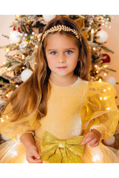 fustite cu luminite Golden Sun Body, with Puffed Sleeves - 2-3 years (92-98 cm)