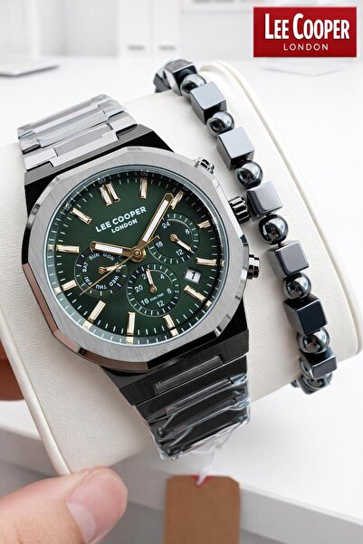 Lee Cooper Steel Cord Dial Features Active 50 Mt Water Resistant Men's Wristw...