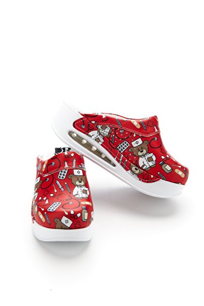 MARVELLAS SABO Patterned Leather Sabo Slippers Orthopedic Hospital Doctor Nur...