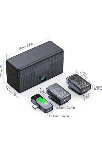 Generic ميكروفونات لاسلكية KS08 مع تحكم DSP وصوت عالي الدقة