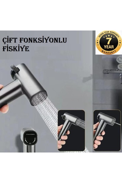 OEM Banyo Bide Basınçlı Püskürtücü Çift Fonksiyonlu Fiskiye Başlığı Antrasit ...