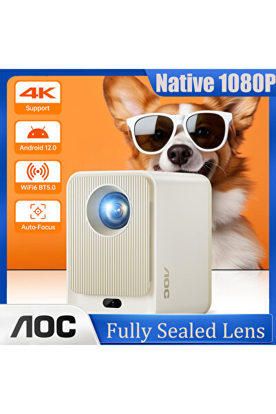 Aoc Intl Brand Sealed Projector 9000L 1080P 4K AutoFocus 250" Smart Home Outdoor