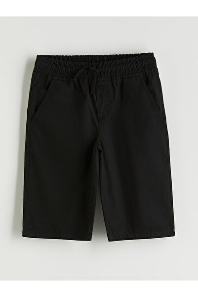 LC Waikiki Black Elastic Waist Boy's Shorts