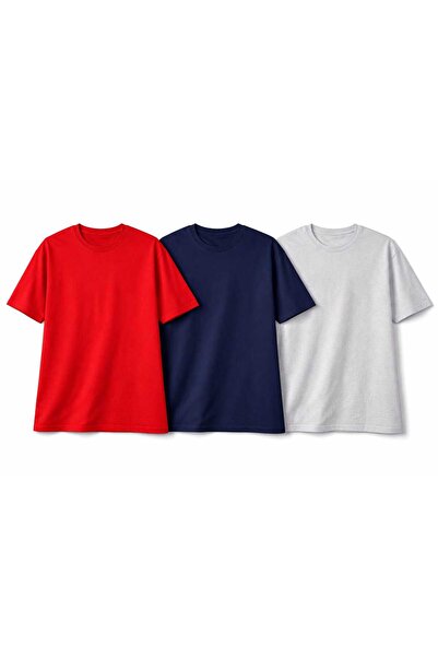 ANATOLIATEKSTILE Set of 3 Premium Plus Size Men's T-Shirts – Soft Cotton, Loo...