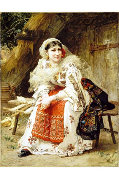 OEM Διαμαντοζωγραφική, Ρουμανίδα Αγρότισσα, από τον Φραντσέσκε Έισμοντ, 5D, Ξ...