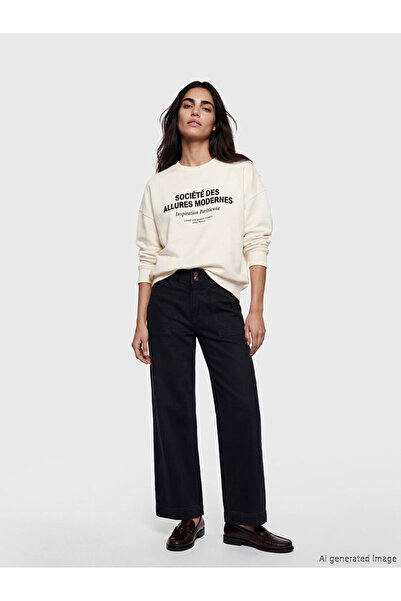 LC Waikiki Black Wideleg Women's Jeans
