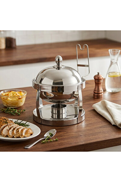 Maxima High Quality Indian Stainless Steel Non-Stick Round Buffet Server Food...