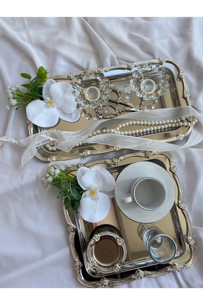 Z&B FLOWERS Nişan Tepsisi Söz Tepsisi Damat Fincan Seti kahve Seti