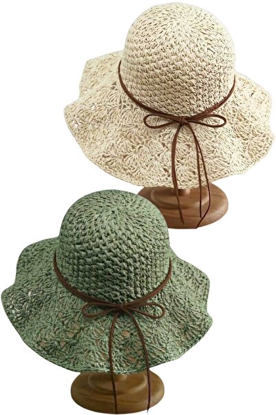 Uniquetrenders Women's Summer Straw Hat Knitted Patterned Wide Brim Bohemian ...