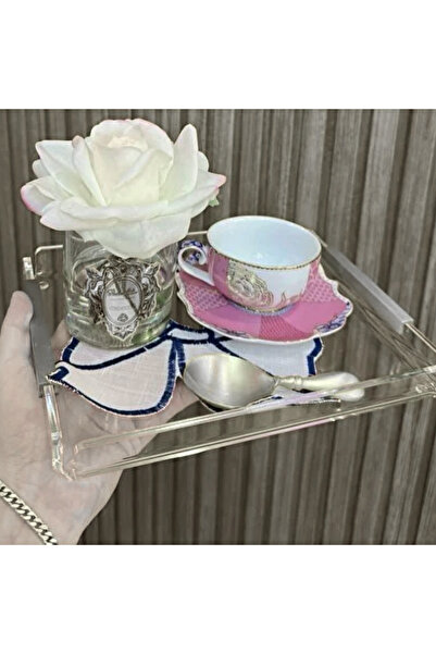 Baltaci Store Düz Kulp Mat Almünyum Şeffaf Pleksi Tepsi ( 1 Adet) 20cm x 23cm