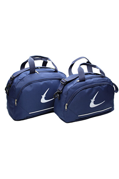 LaddyCo Water Resistant Fabric Double Set Unisex Two-Compartment Long Strap F...