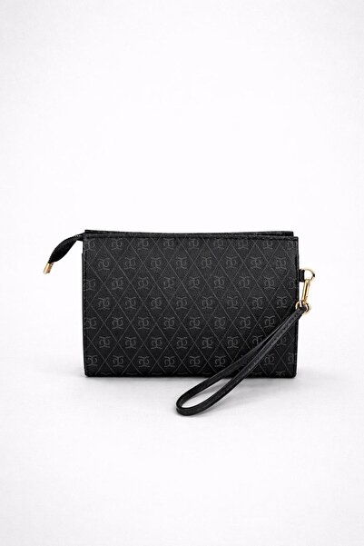 Nexora Women's 2-Piece Monogram Patterned Clutch Bag and Wallet Set