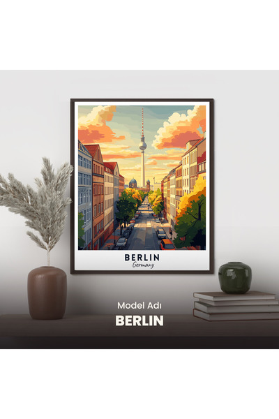 hediye hobim Berlin 40x50 Sayılarla Boyama Seti Boya Fırça Dahil Tuval Hobi Ç...