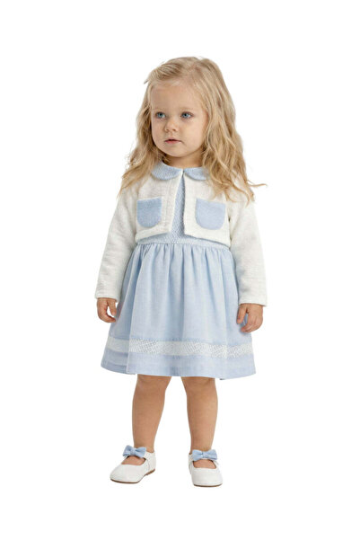 The-kid.co Pastel Harmony Baby Girls Dress Set - Blue