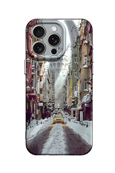 NewFace Nrzsnt iPhone 15 Max Case Crew Patterned Cover - (125251) Galata Tower