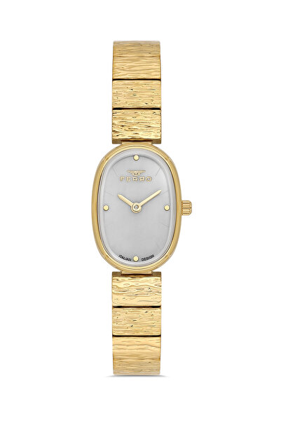 FERRO Yellow Steel Cord Women Wrist Watch Fl21600A-B 3Atm Water Resistant 2 Y...