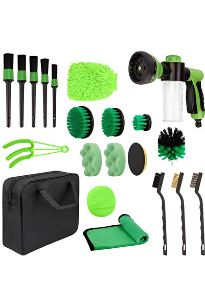 zola 21-piece car detailing kit, interior and exterior cleaning, storage bag,...
