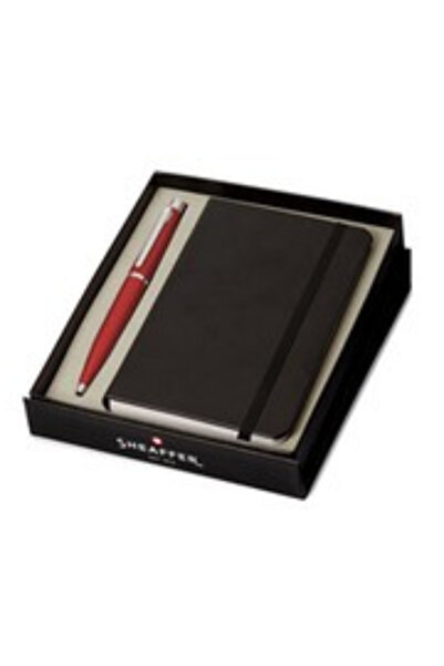 Sheaffer قلم Vfm 9403 باللون الأحمر الفاتح مع حواف مطلية بالكروم، قلم فاخر مع...