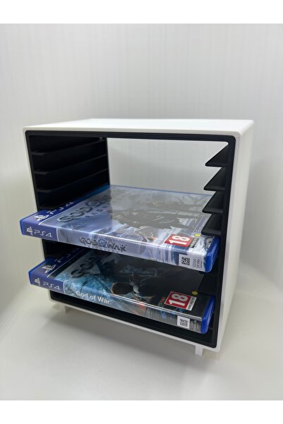 No branded PlayStation Xbox game storage tower – 10-slot cabinet