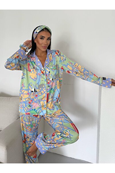 delis Women's two-piece pajama set, with buttons – 2500266, Multicolor