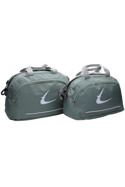 LaddyCo Water Resistant Fabric Double Set Unisex Two-Compartment Long Strap F...