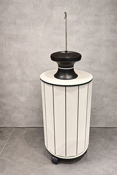ARKITEKT EX Damacana Kılıfı Tekerlekli 19 Litre Depozitolu MDF Su Sebili Dolabı Gizleyici Stand Pompa Hariç