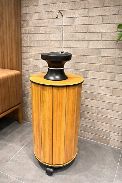 ARKITEKT EX خزانة مياه مصنوعة من MDF بسعة 19 لتر مع عجلات وغطاء حماية، بدون م...