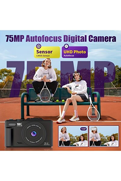 VALA ® Cameră digitală Ultra HD 5K CCD, 75MP, WIFI