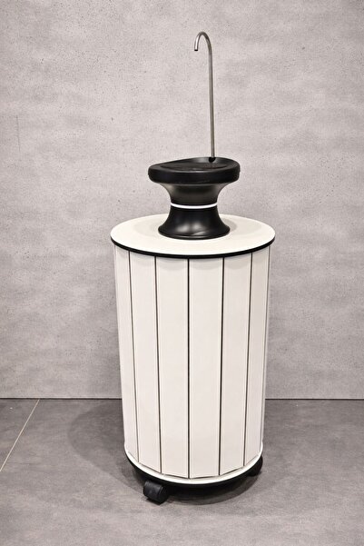 ARKITEKT EX Damacana Kılıfı Tekerlekli 19 Litre Depozitolu MDF Su Sebili Dolabı Gizleyici Stand Pompa Hariç