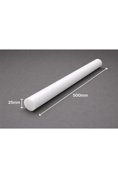 SEZEN METAL PLASTİK Ø25X500MM Pom /delrin /poliasetal BEYAZ(Plastik)