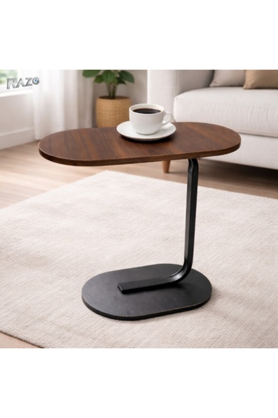 Razo Oval coffee side table type C, Brown top, Metal frame, Multifunctional, ...