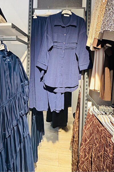 Aryen Full Buttoned Shirt Collar Tunic Trouser Set