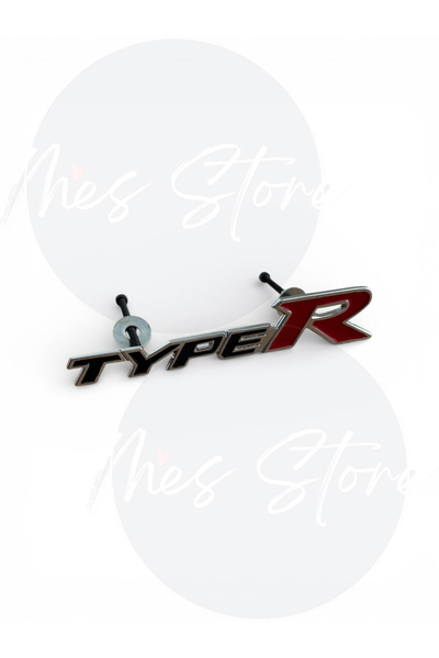 mes store Honda Uyumlu Typer Yazılı Metal Vidalı Arma Panjur Logosu Amblemi TypeR