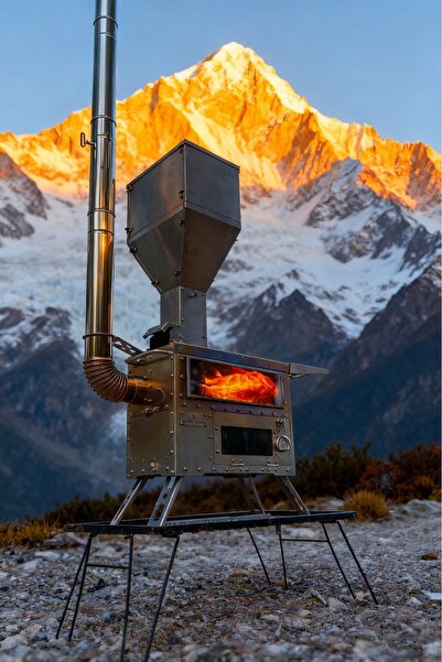 GREENSTOVE GREEN STOVE Hori5 Titanyum Pelet Sobası Odun Sobası
