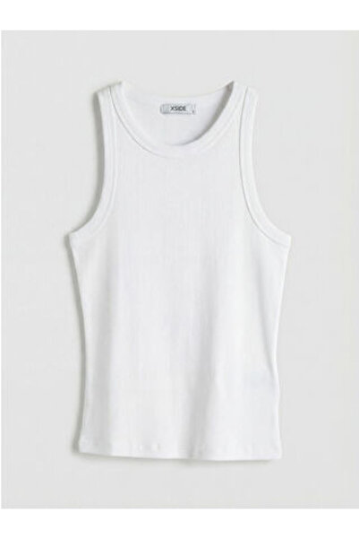 LC Waikiki νέα σεζόν Γυναικείο Αθλητικό Τοπ White Crew Neck