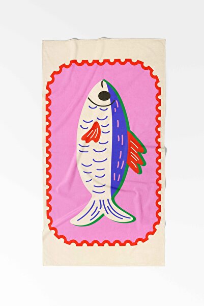 ASDİVA Fish-01 Colorful Fish Patterned Decorative Modern & Fun Kitchen Towel/...