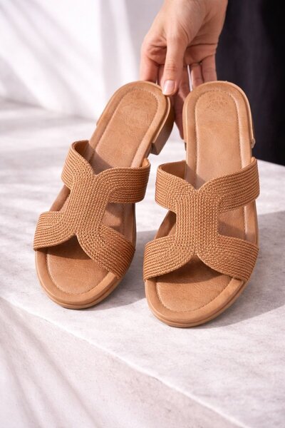 Slipcat Women's Straw-Looking Strappy Beach Balcony Casual Slippers Comfortab...