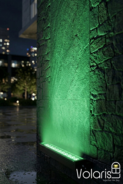 Volaris Led 40 cm Yeşil LED Wallwasher Bina Dış Cephe Aydınlatma Armatürü Su ...