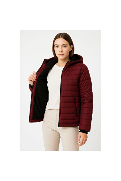 Narnuga Inflatable Hooded Zippered Jacket Water Repellent Quilted Lining Fabr...