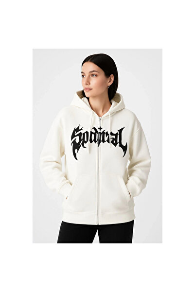 Narnuga - Oversize Hooded Sweatshirt - White