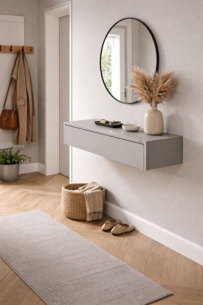DEKOFAB ASMA DRESUAR 60 CM ÇEKMECELİ GRİS GRİ