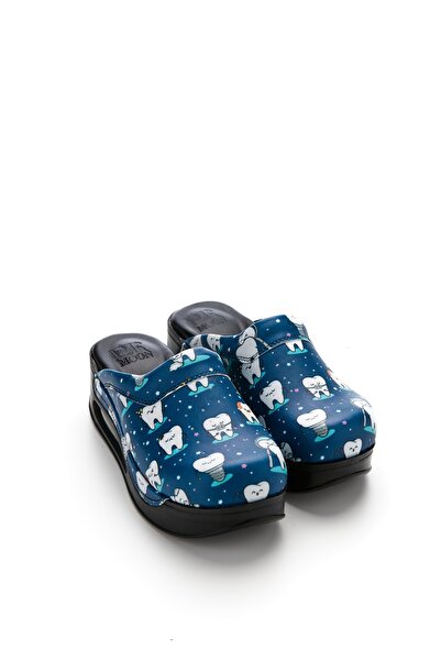 MARVELLAS SABO Patterned Leather Sabo Slippers Orthopedic Hospital Doctor Nur...