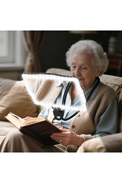 NZQXJXZ Μεγεθυντικός φακός hands-free 10x, επαναφορτιζόμενος, μεγάλος φακός 2...