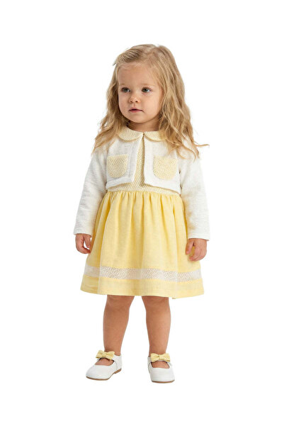 The-kid.co Pastel Harmony Baby Girls Dress Set - Yellow